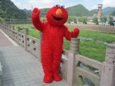 Elmo Red Monster Mascot Costume Cartoon Costume New • $71.10