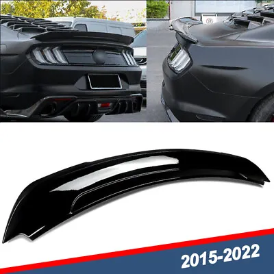 Glossy Black Rear Trunk Lip Spoiler Wing GT350 Style For 2015-2022  Ford Mustang • $75.99