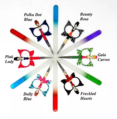 Cuticle Scissors Beauty Box Butterfly Lady Cuticle Scissors & Glass Nail File • $9.95