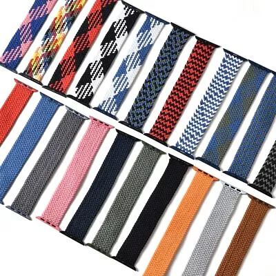 $6.49 • Buy  For Apple Watch Band Series 6 5 4 3 SE Fabric Nylon Braided Strap 38/40/42/44