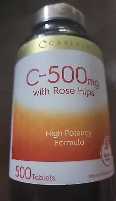 Carlyle Vitamin C 500 Mg With Rose Hips Chewable Tablets | 500 Count  • $17.95