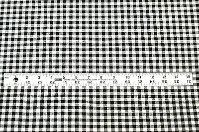 Bty*black/white Buffalo Check 1/4  Plaid*for Face Mask 100% Cotton Fabric 44x36  • £16.38