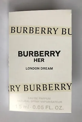 Burberry HER London Dream Eau De Parfum 1.5 Ml Sample Fragrance Perfume • $9.95