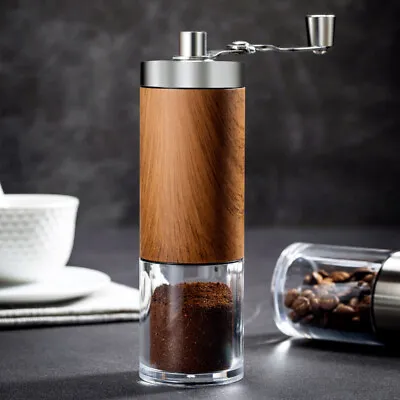 Hand Manual Coffee Bean Grinder Stainless Steel Conical Burr Portable Travel AU • $27.16