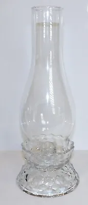$99.99 • Buy Lovely Vintage Fostoria Glass American Candle Holder Hurricane Lamp With Chimney