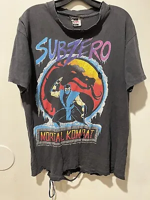 1992 Mortal Kombat SUB ZERO Vintage T-Shirt Tee Midway Games Nintendo Gameboy • $300