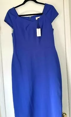 Milly Scallop A-line Dress French Blue Medium NWT $395 • $69.99