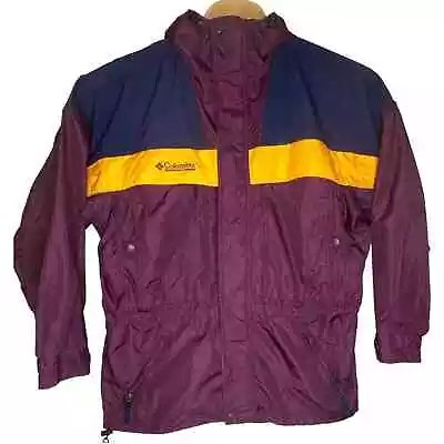 Vintage Columbia Ski Jacket 90s Mesh Lined Mens Size Large Zip Up With Hood • $30