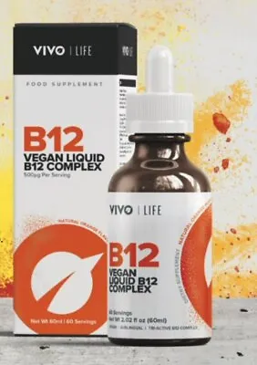£15.95 • Buy VIVO B12 COMPLEX - High Potency Vegan Vitamin B12 Blend | 60ML - 60 SERVINGS