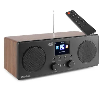 Audizio 102.231 Bari Internet Radio Stereo Speaker DAB WiFi Bluetooth Wood • £100.99