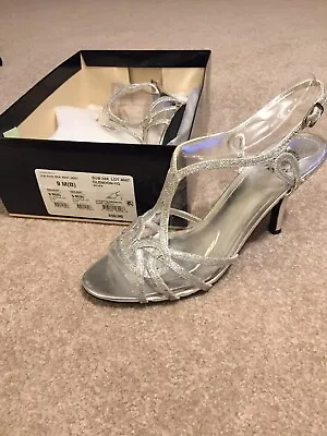 £29.73 • Buy Silver Sparkly Women's Wedding/formal, Three Inch Heels, Size 9