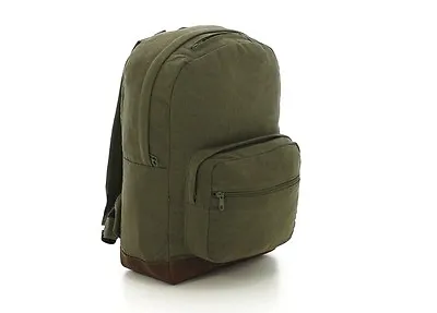 $35.99 • Buy Rothco 9616 / 9666 / 9667 Vintage Canvas Teardrop Backpack W/ Leather Accents 5