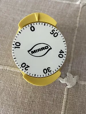 Vintage MCM Yellow Mirro Kitchen Timer 60 Minutes Working • $14.99