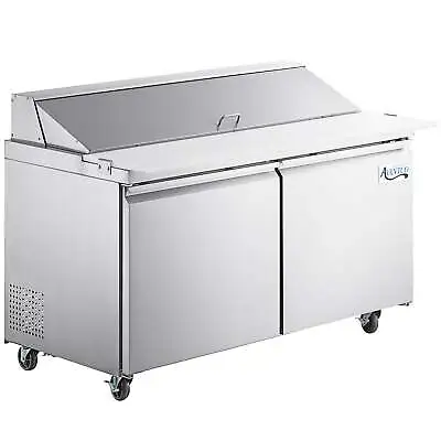 60  2 Door Stainless Steel Cutting Top Refrigerated Sandwich Prep Table • $3524.14