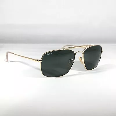 Ray-Ban Colonel Sunglasses Green Lenses Gold Frames Classic • £55