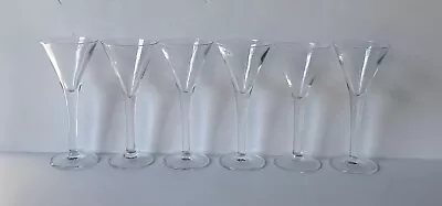 Mini Martini Glasses-Shot Glass-Stemmed-Set Of 6-Clear Glass • $28