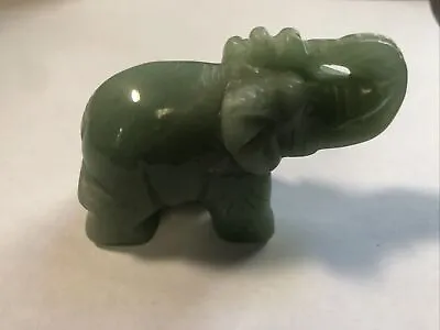 Vintage Jade Elephant Statue In Box • $9.99