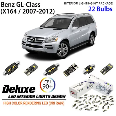 22 Bulbs LED Interior Light License Plate Light For Mercedes Benz X164 GL Class • $28.56