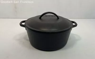 Lodge Cast Iron Dutch Oven Round Shape Cookware 81C 10.25  With Handles And Lid • $29.99