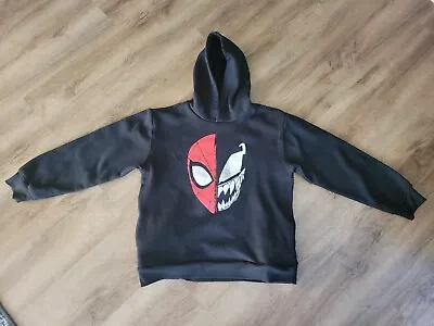 Marvel Spider-Man And Venom Pullover Hoodie Sweatshirt Youth Large With Pockets • £6.49