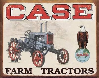 CASE FARM TRACTORS Sign Vintage Looking Man Cave Garage Automobilia • $19.95