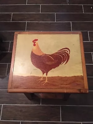 Rare Vintage Warren Kimble Rooster Kitchen Stool • $250