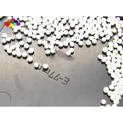 New 1000 Pcs Glass White Micro Beads Small No Hole 1.5-2mm Nail Art Caviar • $0.99