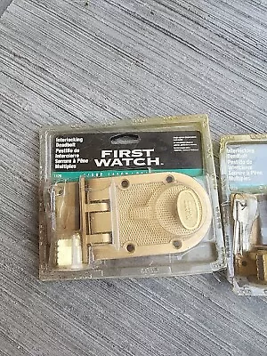 2 First Watch Security Polished Brass Double Cylinder Interlocking Door Deadbolt • $30