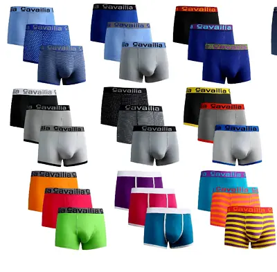 Mens Cotton Rich Cavailia Underwear Boxer Shorts Hipster - High Quality  • £8.95