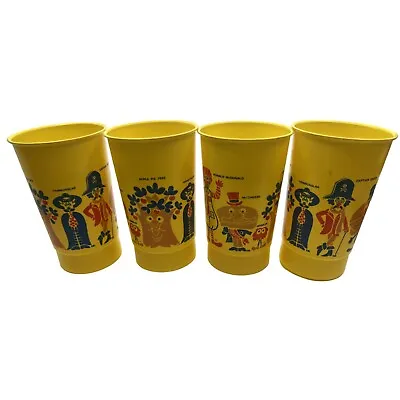 Lot Of 4 Vintage 1960s 70s McDonald's Plastic Cups Yellow • $37.63