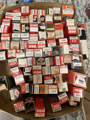 $34 • Buy ELECTRON RADIO TV TUBE  LOT 80 Pieces LOT RCA Sylvania Etc UNTESTED