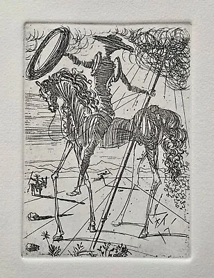 $129.99 • Buy Salvador Dali DON QUIXOTE Plate Signed Restrike Etching In Mint Condition!