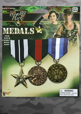 Military Fancy Dress Army War Medals • £10.99