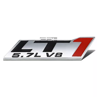 Fit 5.7 Chevy/Gm Lt1 Lt V8 Metal Bumper Trunk Grill Emblem Decal Sticker Chrome • $7.28