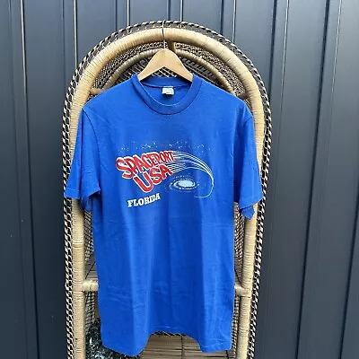 Vintage Velva Sheen Spaceport USA Florida Single Stitch Size XL • $20