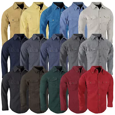 Chamois Shirt Mens Flannel HEAVYWEIGHT Rugged Washed Workwear Assorted Pockets • $22.95