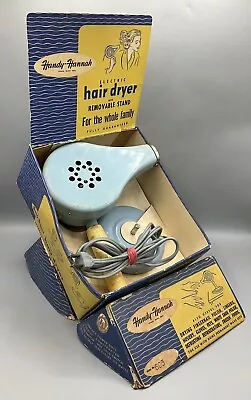 Vtg Handy Hannah Electric Hair Dryer & Stand Original Display Box Tested #695 • $27.99