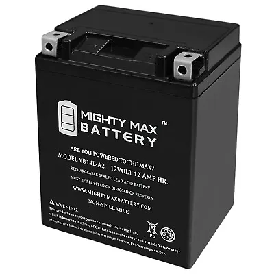 Mighty Max YB14L-A2 12V 12Ah Battery Replaces Kawasaki 650 KL650-A E KLR 18 • $39.99