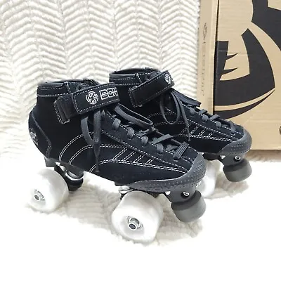Bont Skates Prostar Black Suede Professional Roller Skates Glow Light Up Wheels • $197.99