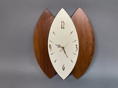 Vintage 1960's Mid Century Modern MCM Surf Board Atomic Wall Clock  Working • $124