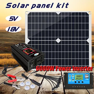 200W Solar Panel Kit 12V 6000W Power Inverter For RV Marine Boat Off Grid System • $116.88