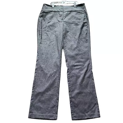 Elle Dress Pants Size 6 Gray Straight Leg Women's Mid Rise Stretch Trousers • $14.99