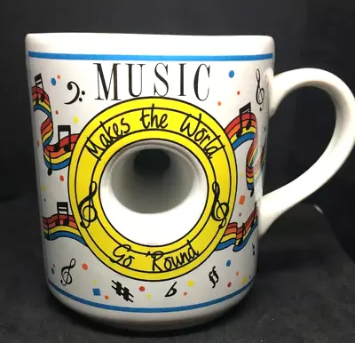 Mug Coffee Cup Music Makes The World Go Round Record Unique Gift Papel Freelance • $9.96