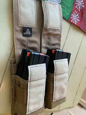 SPECTER GEAR #272 COY Universal MOLLE DBL Mag Pouch Coyote - Holds 4 Mags • $25