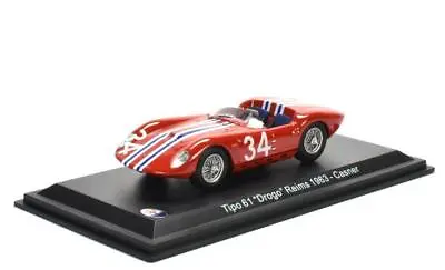 Maserati Tipo 61 Car -  Drogo  Reims 1963 - Casner   - 1:43 - Display Stand/case • $24.58