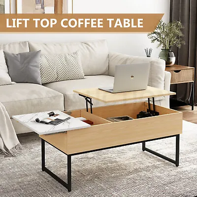 Lift Top Coffee Table Tea Dining Living Room Center Sofa Side With Storage Oak • $129.95