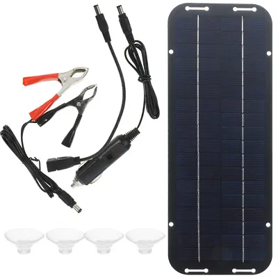 30W Portable 12V Solar Panel Trickle Battery Charger Car Van Caravan Boat Kit • £12.59