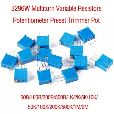 3296W Multiturn Variable Resistors Potentiometer 50R-2M Preset Trimmer Pot • £1.50