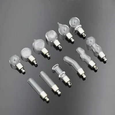 10pcs Lot Screw Caps Glass Vial Pendant Miniature Wishing Bottle Jewelry Finding • $30.17