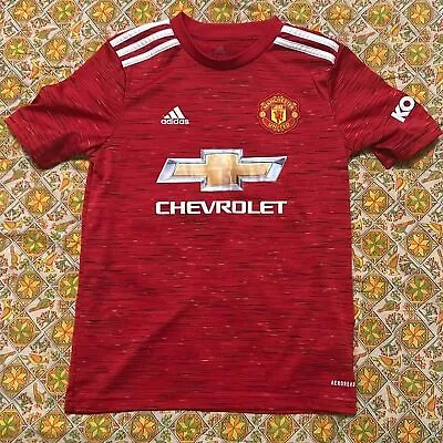 Manchester United 2020-2021 Home Soccer Jersey Football Shirt Kit Size Youth M • £19.28